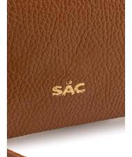 LESAC ROBERTA Dollar leather clutch bag dark leather - Women’s Bags - 5