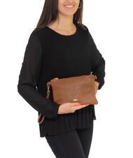 LESAC ROBERTA Dollar leather clutch bag dark leather - Women’s Bags - 4