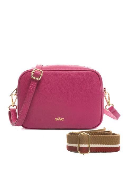 LUCIA Dollar leather double shoulder bag fuchsia - Women’s Bags