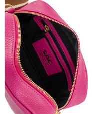 LESAC LUCIA Dollar leather double shoulder bag fuchsia - Women’s Bags - 8