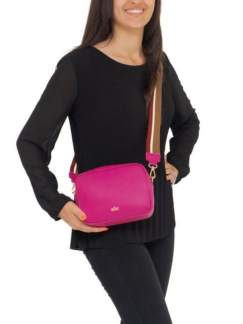 LUCIA Dollar leather double shoulder bag fuchsia - Women’s Bags