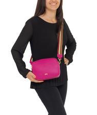 LESAC LUCIA Dollar leather double shoulder bag fuchsia - Women’s Bags - 4