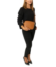 LESAC LUCIA Dollar leather double shoulder bag dark leather - Women’s Bags - 5