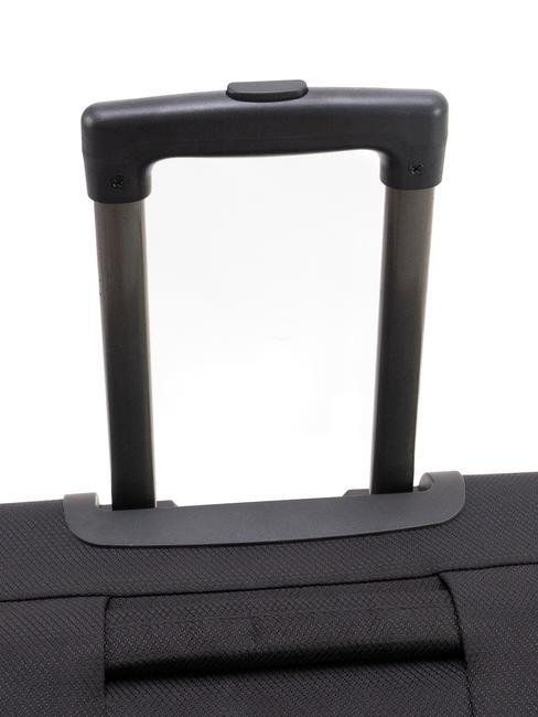 LIGHT FLY Medium expandable trolley black - Semi-rigid Trolley Cases
