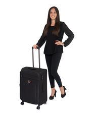 LESAC LIGHT FLY Medium expandable trolley black - Semi-rigid Trolley Cases - 8