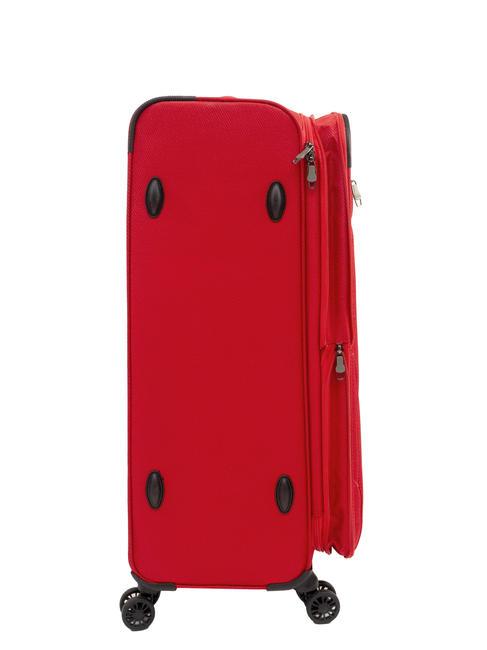 LIGHT FLY Medium expandable trolley red - Semi-rigid Trolley Cases