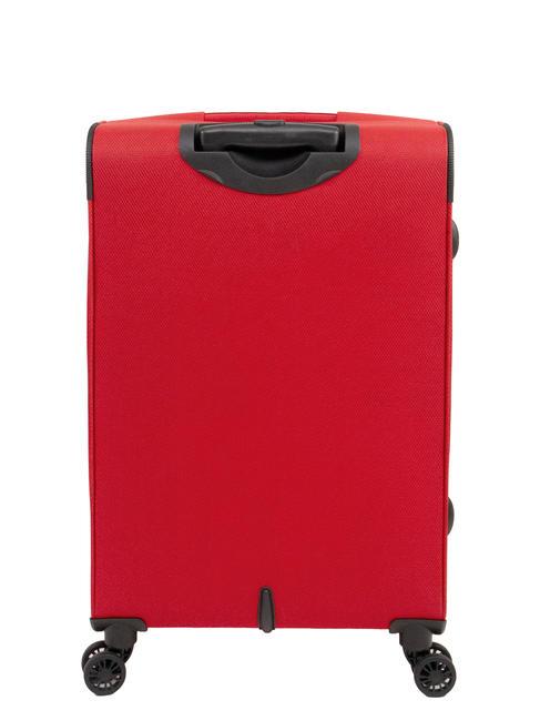 LIGHT FLY Medium expandable trolley red - Semi-rigid Trolley Cases