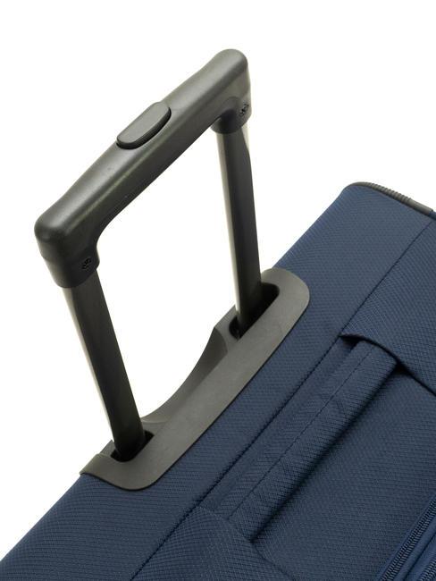 LIGHT FLY Medium expandable trolley blue - Semi-rigid Trolley Cases