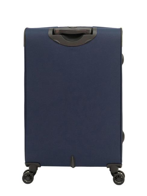 LIGHT FLY Medium expandable trolley blue - Semi-rigid Trolley Cases
