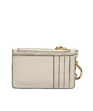 RALPH LAUREN LOGO EMBOSSED Leather card holder with key ring vanilla6 - Women&rsquo;s Wallets - 2
