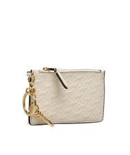 RALPH LAUREN LOGO EMBOSSED Leather card holder with key ring vanilla6 - Women&rsquo;s Wallets - 3