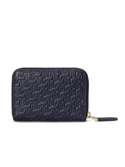 LOGO EMBOSSED Small leather zip wallet navy8 - Women&rsquo;s Wallets