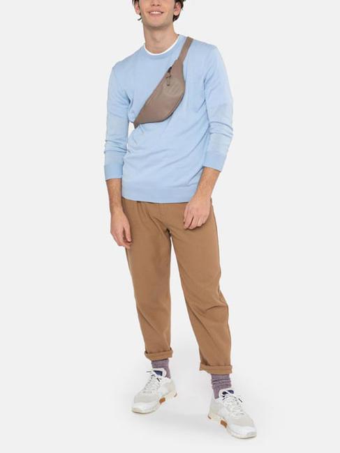bum bag SPRINGER model taupe leather - Hip pouches