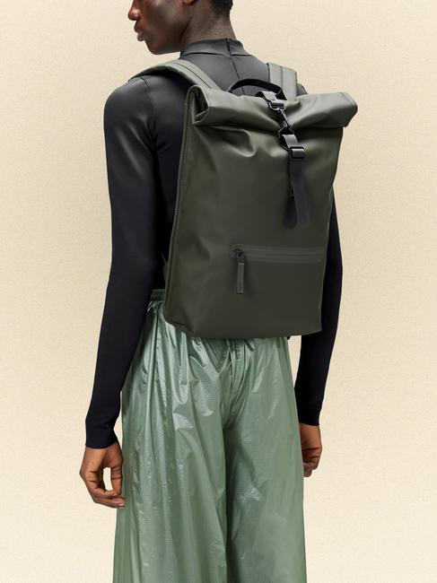 ROLLTOP RUCKSACK Large waterproof backpack greens - Backpacks & School and Leisure