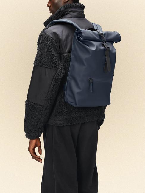 ROLLTOP RUCKSACK Large waterproof backpack navy - Backpacks & School and Leisure