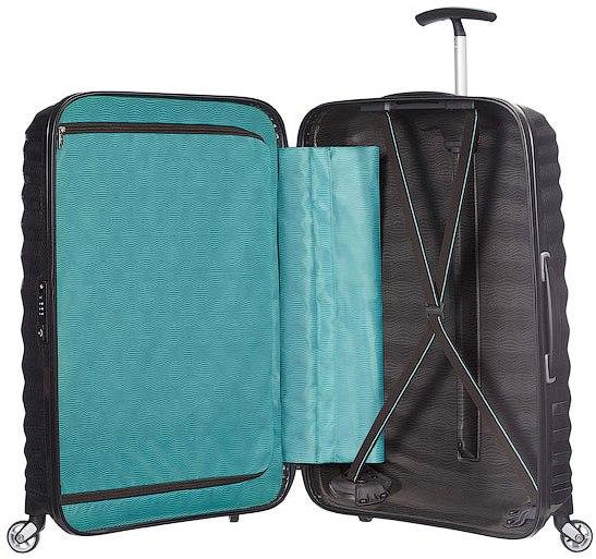 trolley case LITE-SHOCK line; medium size; ultralight BLACK - Rigid Trolley Cases