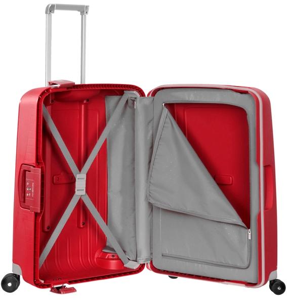 Trolley S'CURE Line, medium size crismond red - Rigid Trolley Cases