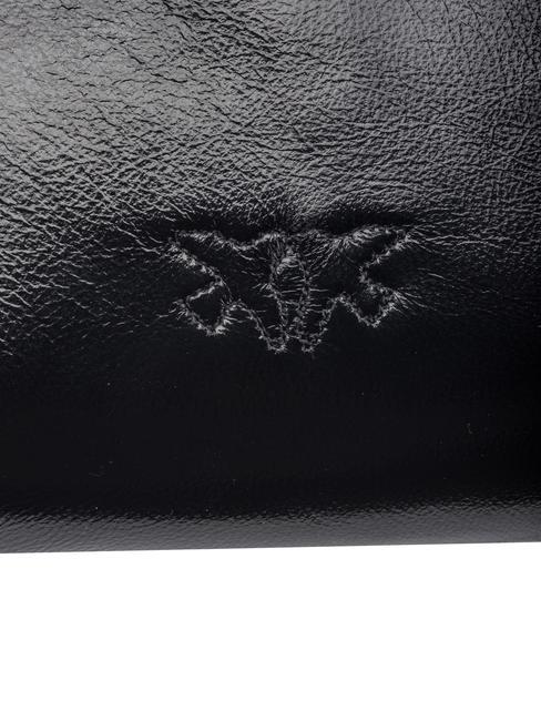 LOVE CLICK PUFF BABY Mini bag in laminated leather black-old silver - Women’s Bags