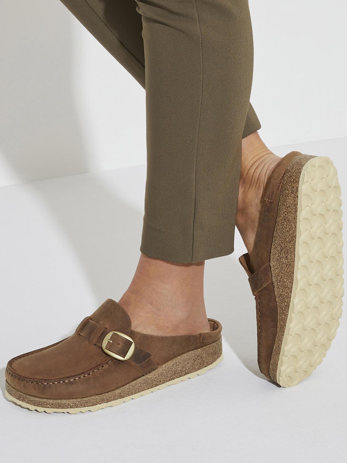 Birkenstock Buckley Leather Mules Cognac - Buy At Outlet Prices!