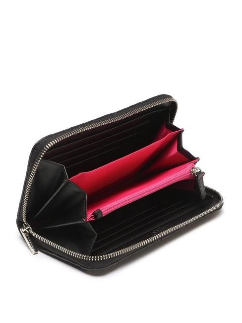 ASTILBE Quilted zip around wallet BLACK - Women&rsquo;s Wallets