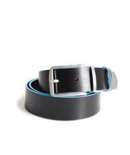 PIQUADRO BLUE SQUARE Reversible leather belt, can be shortened - Belts