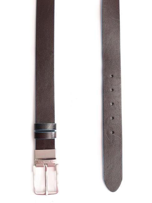 BLUE SQUARE Reversible leather belt, can be shortened mahogany/black - Belts