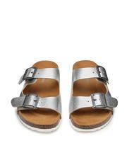 DOCKSTEPS VEGA  Sandals in laminated leather with two buckles silver - Women&rsquo;s shoes - 3