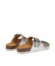 DOCKSTEPS VEGA  Sandals in laminated leather with two buckles silver - Women&rsquo;s shoes - 4