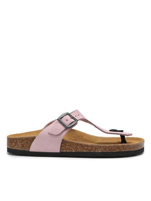 VEGA  Suede leather thong sandal pink - Women&rsquo;s shoes