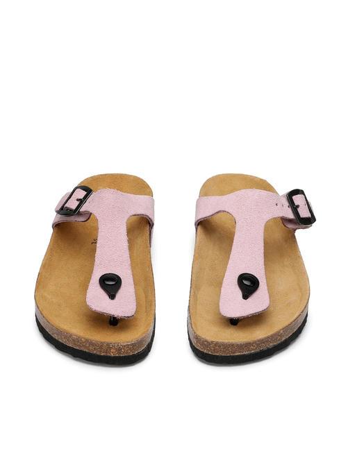 VEGA  Suede leather thong sandal pink - Women&rsquo;s shoes