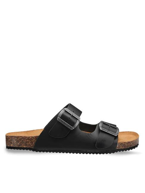 VEGA 2286 Double buckle leather sandal black - Men&rsquo;s shoes