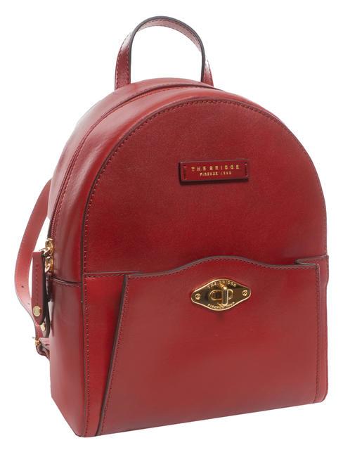 BARBARA Leather backpack currant / gold - Women’s Bags