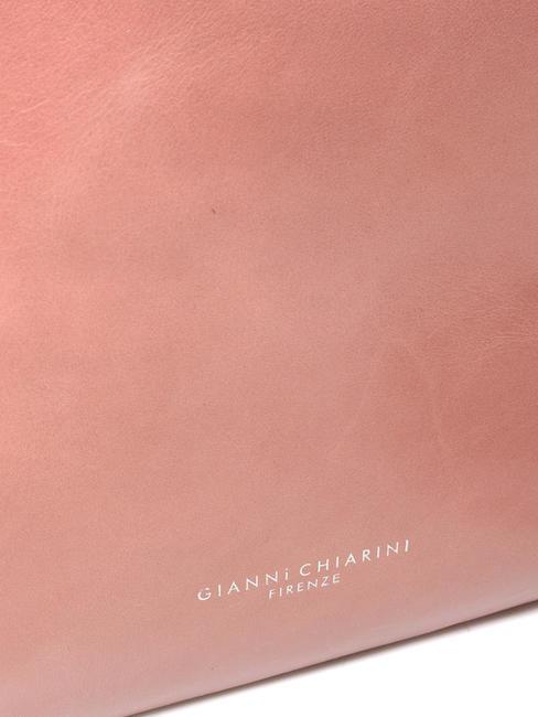 CLUTCH Bag with shoulder strap, in leather rose dawn - Women’s Bags