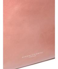 GIANNI CHIARINI CLUTCH Bag with shoulder strap, in leather rose dawn - Women’s Bags - 3