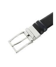 PIQUADRO MODUS Reversible leather belt black / blue - Belts - 3