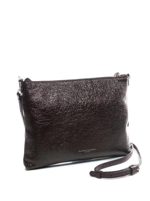 SHINY Leather clutch bag burgundy - Women’s Bags