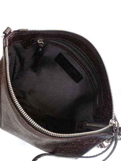 SHINY Leather clutch bag burgundy - Women’s Bags