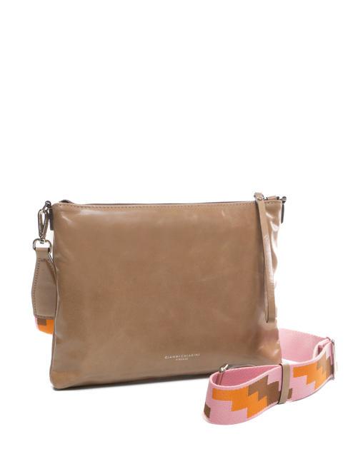 CLUTCH Bag with shoulder strap, in leather cameo - Women&rsquo;s Bags