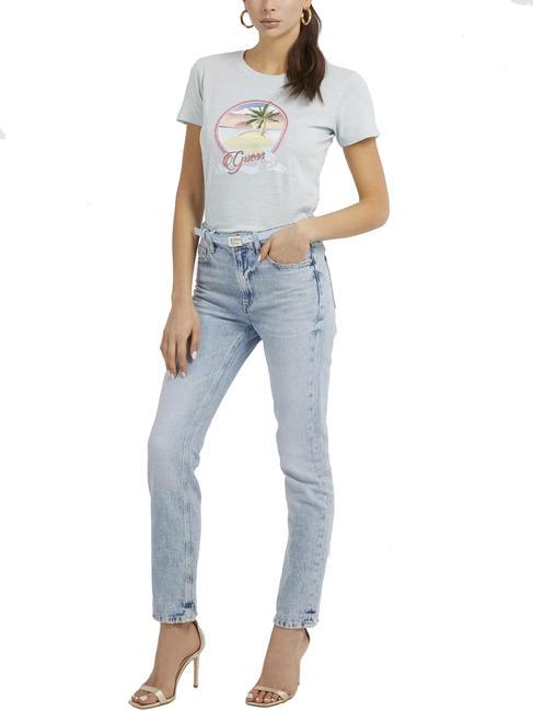 PALM Crewneck cotton T-shirt acid mint paste - T-shirt