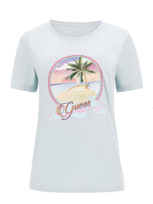 PALM Crewneck cotton T-shirt acid mint paste - T-shirt