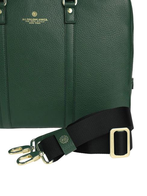 TIFFANY Leather briefcase for 15" pc holder dark green - Work Briefcases