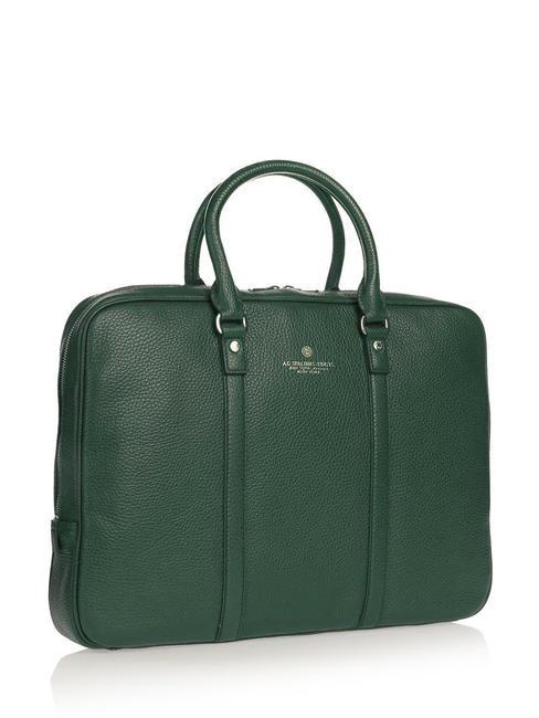 TIFFANY Leather briefcase for 14" laptop dark green - Work Briefcases
