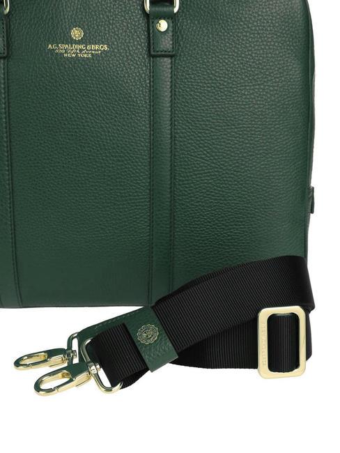 TIFFANY Leather briefcase for 14" laptop dark green - Work Briefcases