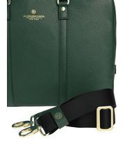 SPALDING TIFFANY Leather briefcase for 14" laptop dark green - Work Briefcases - 3
