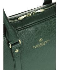 SPALDING TIFFANY Leather briefcase for 14" laptop dark green - Work Briefcases - 4