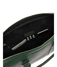 SPALDING TIFFANY Leather briefcase for 14" laptop dark green - Work Briefcases - 6