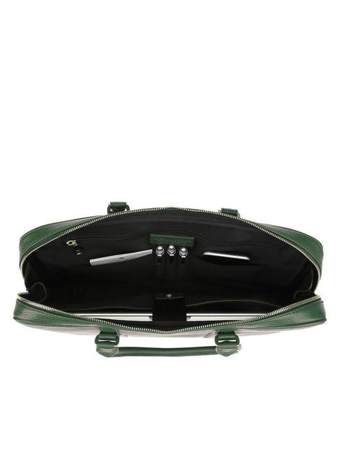 TIFFANY Leather briefcase for 14" laptop dark green - Work Briefcases