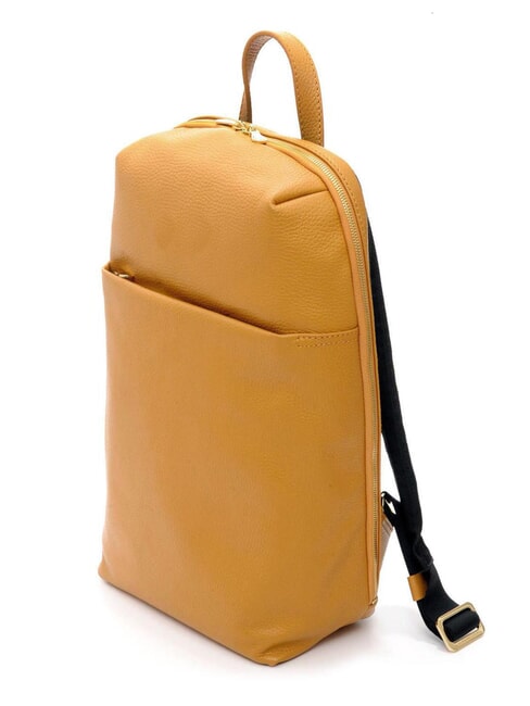 TIFFANY JANE Leather backpack for 15.6" pc mustard - Laptop backpacks