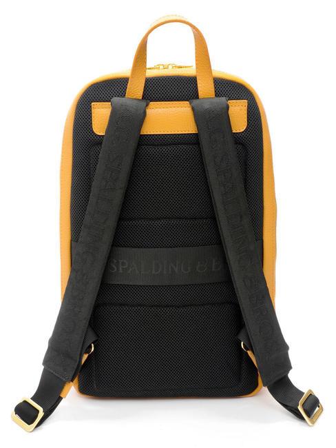 TIFFANY JANE Leather backpack for 15.6" pc mustard - Laptop backpacks
