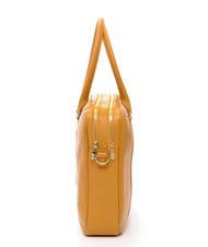 SPALDING TIFFANY 2-zip leather briefcase, 15" pc holder mustard - Work Briefcases - 3